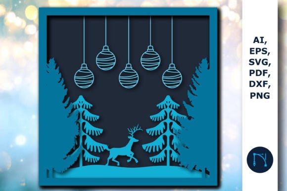 3D Christmas Shadow Box SVG Cut File â A Versatile Craft Resource for Holiday Projects