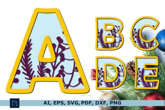 3D Christmas Wildflower Alphabet Bundle: A Creative Craft Solution for Festive Projects