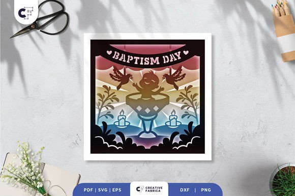 Baby Boy Baptism Day 3D Shadow Box – A Unique Way to Celebrate a Special Occasion