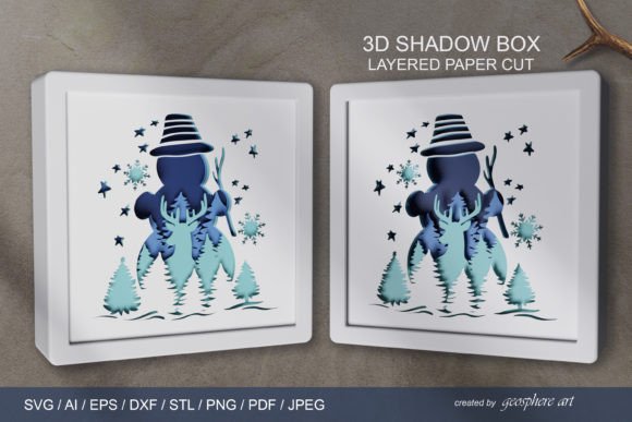 Christmas Snowman 3D Layered Papercut: A Modern Twist on Classic Holiday Craft