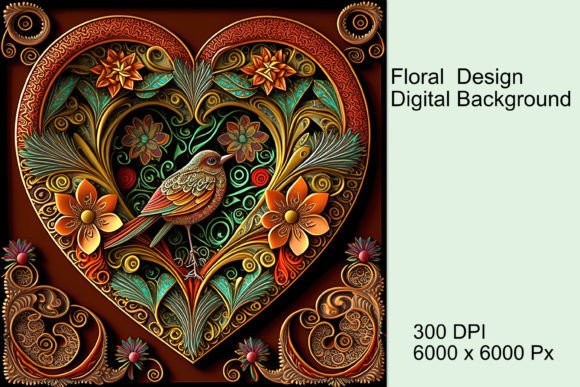 Colorful Heart 3D Effect Background: A Vibrant Design Asset for Creative Projects