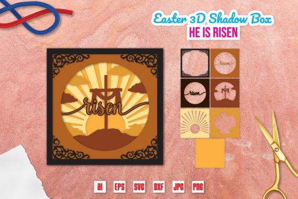 Easter 3D Shadow Box-He is Risen