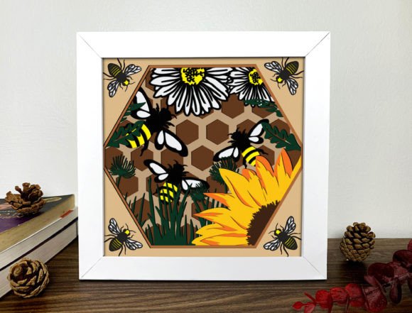 Integrating the Bee Shadow Box 3D Svg into Your Creative Workflow