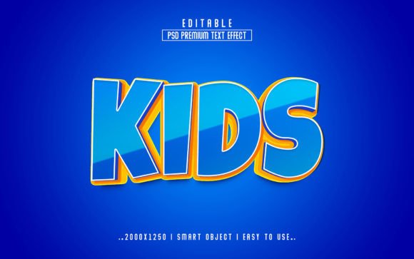 Kids 3D Editable PSD Text Effect Style: A Creative Tool for Versatile Design Projects