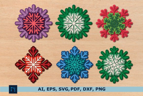 Layer 3D Snowflake Christmas SVG Bundle: A Versatile Tool for Creative Holiday Projects
