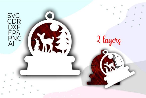 Merry Christmas 3D Deer Layered Ornament: A Versatile and Creative Holiday Crafting Solution