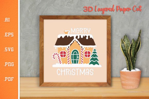 Merry Christmas House - 3D Paper Cut 3: A Creative Design for Holiday Projects