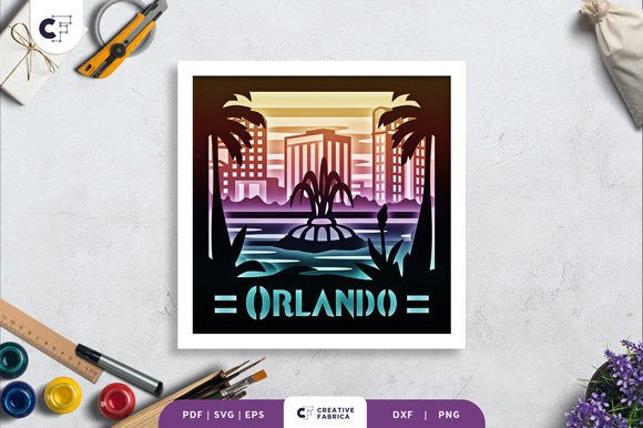 Orlando, Florida 3D Shadow Box: A Creative Way to Showcase the City Skyline