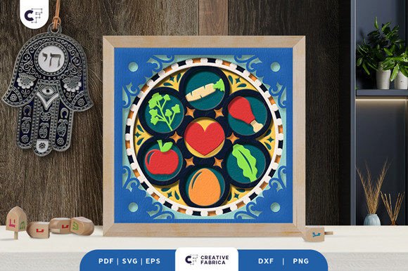 Passover Seder Plate 3D Shadow Box: A Creative and Meaningful Home Decor Option
