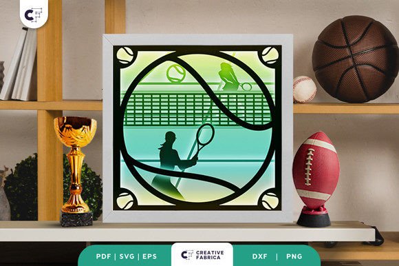Tennis 3D Layered Paper Cut: Creative Craft Possibilities
